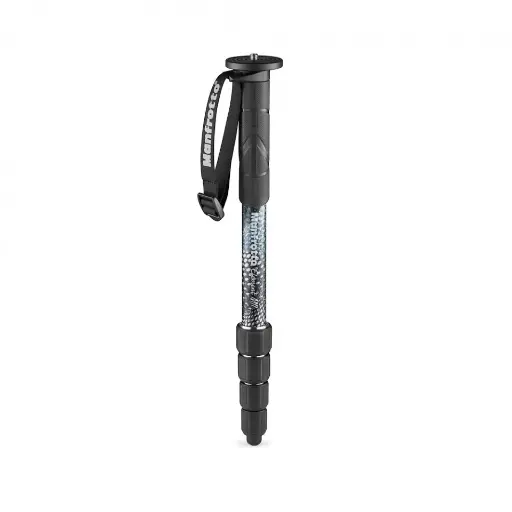 [8024221700244] Manfrotto Element MII Aluminum Monopod Black 5-Section MMELMIIA5BK