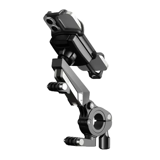 [6849108443494] Porodo 360° Rotatable Shock Absorption Bicycle Mount PD-RBPMNT-BK