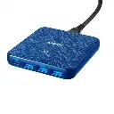 Anker PowerPort Atom III Slim 65w Charger with 1 USB-C & 3 USB-3.0 Power IQ Ports (BLUE) A2045K31