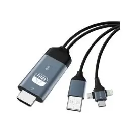 [6938595343483] Devia Storm Series 3-in-1 HDMI Cable (HDMI to Type C/Micro/Lightning) 383483