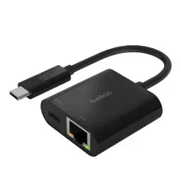 Belkin USB Type-C to Gigabit Ethernet Adapter with Power Delivery INC001BTBK
