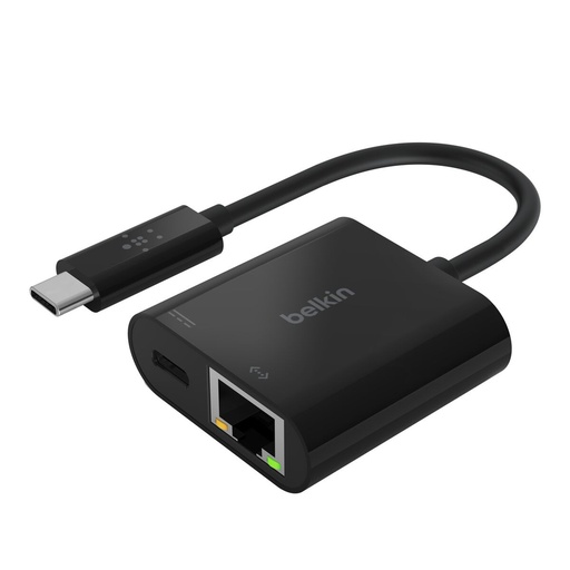 [745883799145] Belkin USB Type-C to Gigabit Ethernet Adapter with Power Delivery INC001BTBK