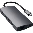 Satechi USB Type-C Multi-Port Adapter 4K with Ethernet V2 (Space Gray) ST-TCMA2M