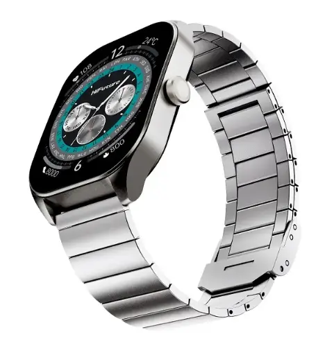 [6972576181404] HiFuture Apex 2.04" AMOLED Display Stainless Steel Smart Watch with Wireless Calling Silver