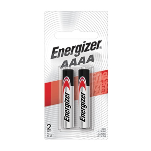 [8888021200980] Energizer E96 BP2 1.5V LR8D425 AAAA Battries Pack of 2
