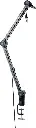 Bespeco MSRA20 Aluminium Broadcast Mic Arm with Desk Mount Clamp