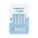 Powerology 1.5V Type-C Rechargeable Lithium-ion Battery AA Battery 2200mWh 4pcs per Pack  PAAV2RBT