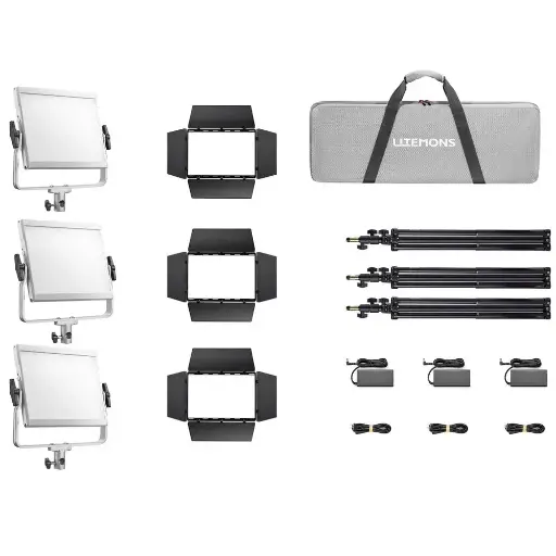 [6952344238035] Godox Litemons LP600R Full Color RGB LED Light Panel 3 Units kit