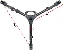 COOPIC D2 Professional Heavy Duty Dolly Tripod with Adjustable Leg Mounts and Locking Wheels with Carry Case