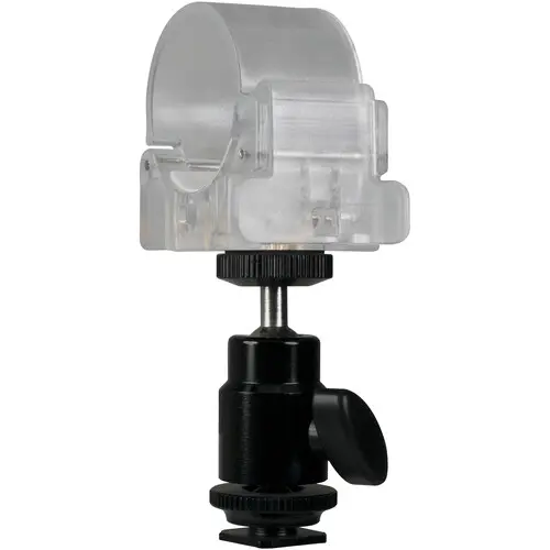 [6949987422198] Nanlite Pavotube Transparent Polycarbonate Clip and Mini Ball Head with Hot Shoe Adapter HD-T12+BH