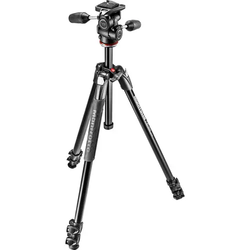 [8024221647761] Manfrotto 290 Xtra Aluminium 3-Section Tripod with Head MK290XTA3-3W