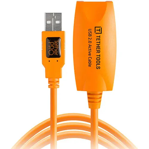 [858977002967] Tether Tools TetherPro USB 2.0 Active Extension Cable (16', Orange) CU1917