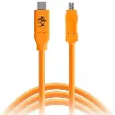 Tether Tools TetherPro USB Type-C Male to 8-Pin Mini-USB 2.0 Type-B Male Cable (15', Orange) CUC2615-ORG