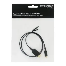 HYPER HyperThin V2.0 Micro-HDMI to HDMI Cable (2.6 ft) HTU08-BLACK
