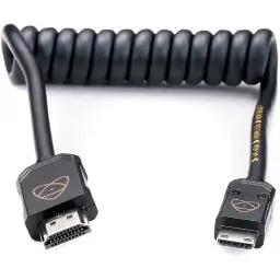 Atomos AtomFLEX Coiled Mini HDMI to HDMI Cable (12 to 24") ATOM4K60C3