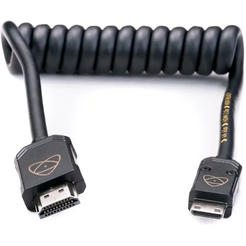 [814164020596] Atomos AtomFLEX Coiled Mini HDMI to HDMI Cable (12 to 24") ATOM4K60C3