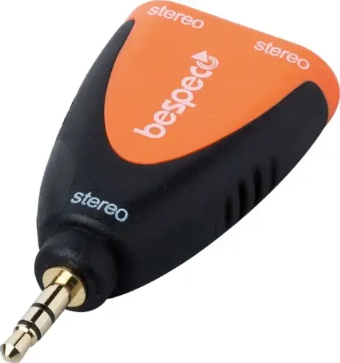 [799804314696] Bespeco Ø 3.5mm Stereo Jack Plug to 2 x 3.5mm Stereo Sockets Adapter SLAD225
