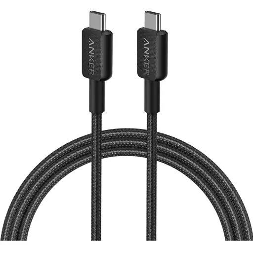 [194644115753] Anker 322 3Ft 0.9Mtr Braided 60W USB-C to USB-C Cable Black A81F5H11