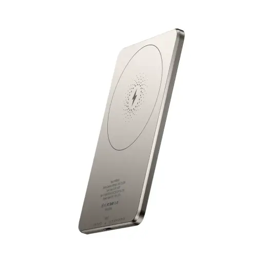 [7834953559079] Powerology PP063 5000mAh Ultra-Thin Magsafe Power Bank Titanium PPBCHA63-TI