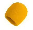 WAS Microphone Windscreen Foam Cover Round - Yellow