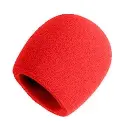 WAS Microphone Windscreen Foam Cover Round - Red