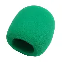 WAS Microphone Windscreen Foam Cover Round - Green