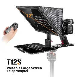Desview T12S Teleprompter, 12.9 inch Aluminium Alloy Teleprompter with Remote Control
