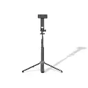 Porodo Dual Lighting Selfie Stick Black with Remote Shutter and 4-Leg Base Black PD-SLSTL-BK