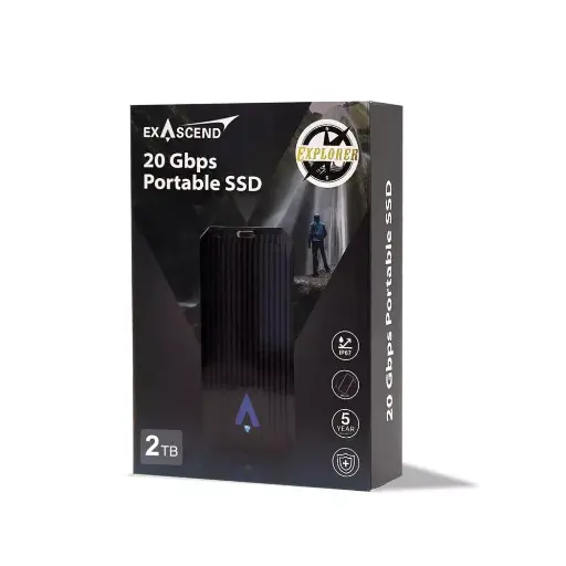 [6972904953123] Exascend Explorer 2TB 2000MB/s R&W Portable SSD EX-EXU2M6E02TP0C