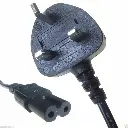 Canon QK20145 Power Cable UK Plug 3A Fused to C7 Figure 8 1.3Mtr for Printer Cameras & Sony Playstation