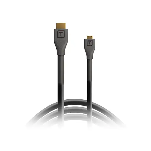 [818307015500] Tether Tools TetherPro Micro-HDMI to HDMI Cable with Ethernet (Black, 15') H2D15-BLK