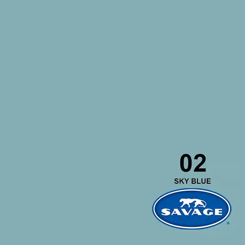 [02-12] Savage Widetone Seamless Bacdrop Paper Background Approx 2.75x11Mtr 107x12YDS Sky Blue 02-12