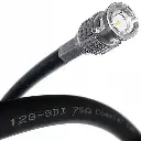 Canare 50Mtr 75-Ohm Mobile 12G-SDI UHD Video Coax Cable With 12G BNC Connector & Canare CB055W Cable Boot