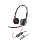 Poly Blackwire 3220 USB-C + USB-A Black Headset 8X228A6