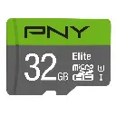 PNY Elite 100Mbps Class10 UHS-I MicroSDHC Card with Adapter (32GB)