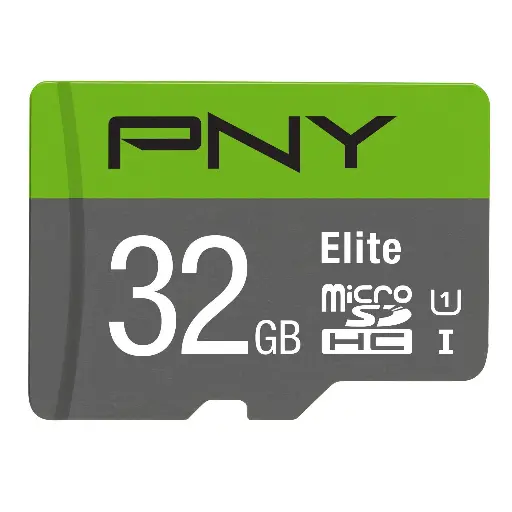 [751492593739] PNY Elite 100MB/s 32GB Class10 UHS-I MicroSDHC Card with Adapter