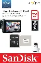 SanDisk High Endurance 256GB MicroSDXC Card with Adapter for Dash Cams and Home Security Cameras SDSQQNR-256G-GN6IA