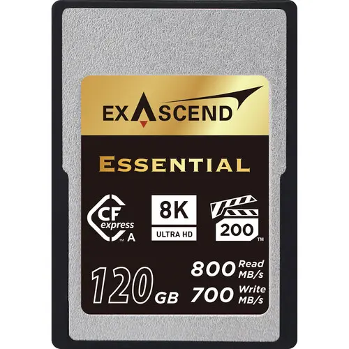 [6972904952355] Exascend Essential 120GB CFexpress Type A Memory Card R800MB/s W700MB/s EXPC3EA120GB