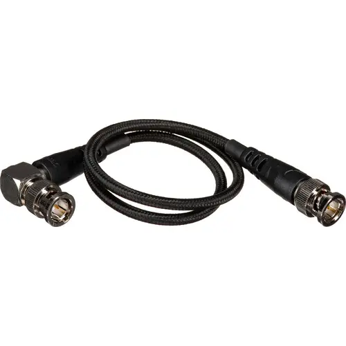 [5068650974008] Kondor Blue 20" 12G SDI Cable with Straight to Right-Angle Connectors for 4K 60p Camera Monitors and Transmitters KB-SDI12G-20-Bk