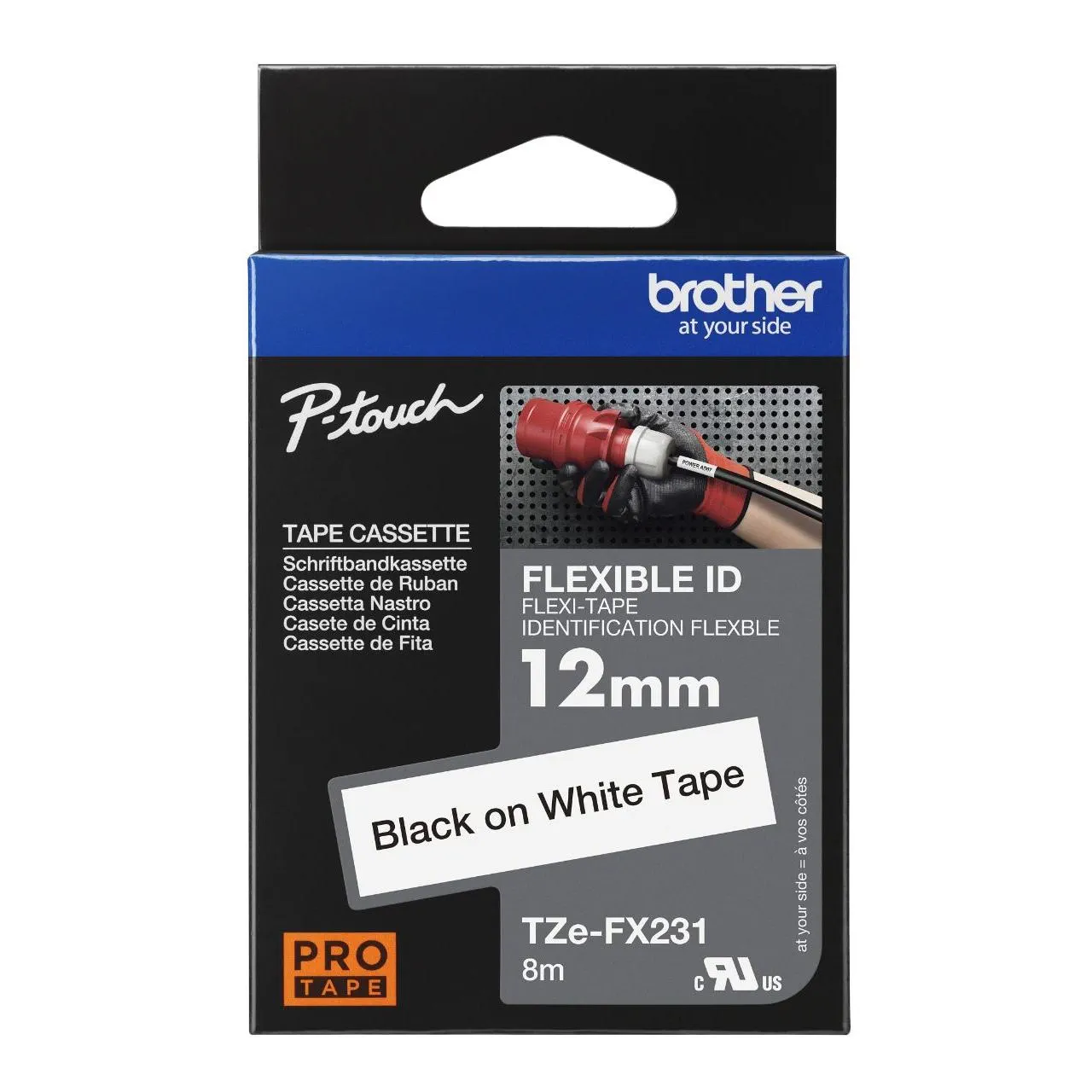 [TZe-FX231] Brother TZe-FX231 Label Printer Tapes (TZ, Black)