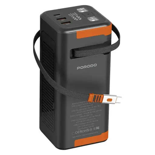 [9904781917612] Porodo Power Boost 50000mAh Power Bank PD 20W Black PDPBFCH093BK