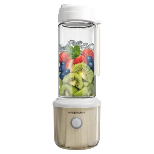 [9904781899352] Powerology Press & Refresh Portable Blender PSM013WH