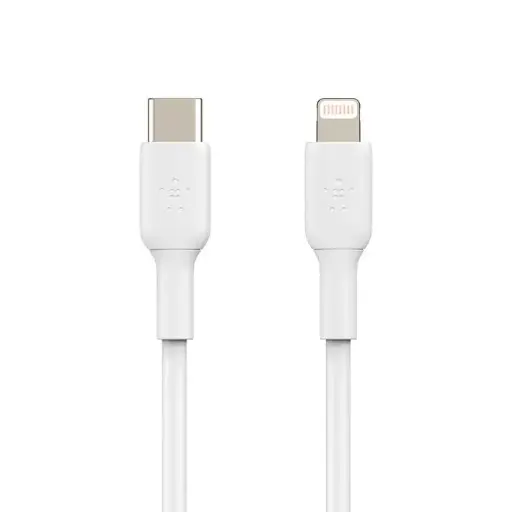 [745883788422] Belkin Boost Charge Lightning to USB-C Cable (3.3', White) CAA003BT1MWH