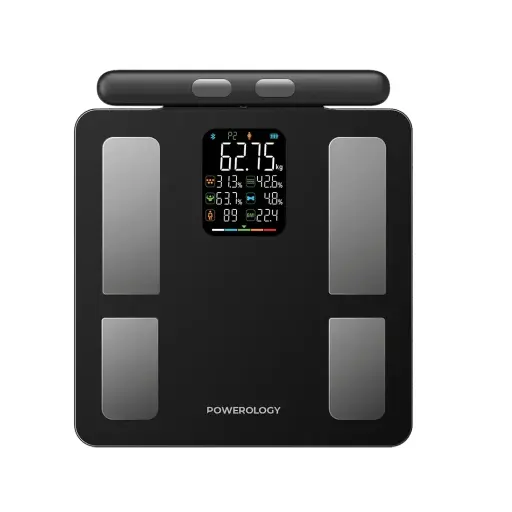 [7834953559574] Powerology Advanced Precision Smart Scale Black P8EBSCALE