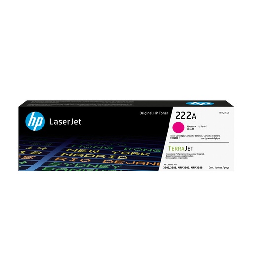 [195161016400] HP 222A Magenta Original LaserJet Toner Cartridge W2223A