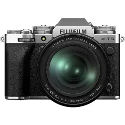 FUJIFILM X-T5 Mirrorless Camera with 16-80mm f/4 Lens Silver Argent 16953900