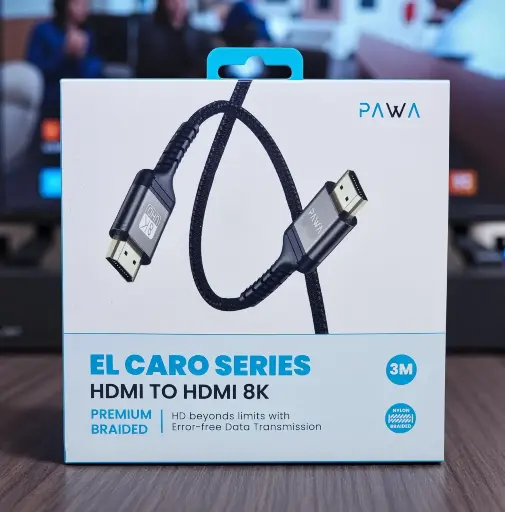 [6476971390206] Pawa EL Cario Series 3Mtr 8K HDMI Cable Braided PW-ELHD8K3M