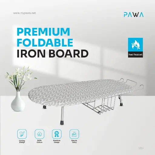 [6476971391609] Pawa Premium Foldable Iron Board PW-PFLSTIRN-SS