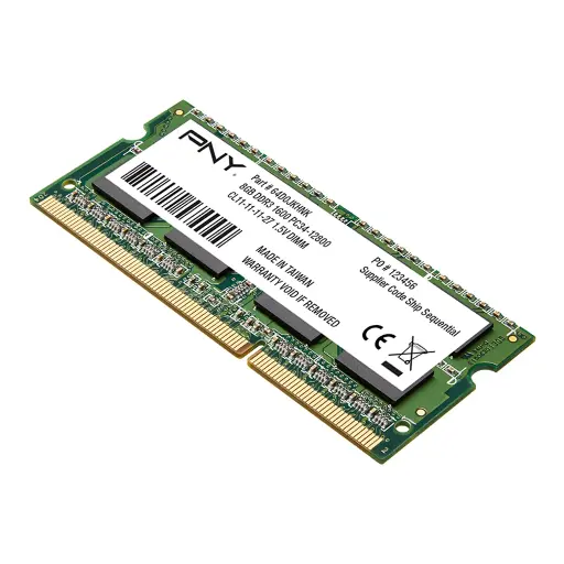 [3536403391638] PNY 8GB PC3-12800 1600MHz DDR3 SODIMM Laptop Memory