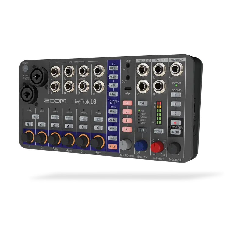 Zoom LiveTrak L6 10-Track Compact and Portable Digital Mixer/Recorder L6/230EU — SkyOrbits Oman